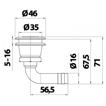 Sfiato carburante a filo in acciaio inox a 90°